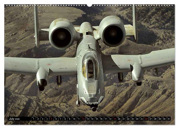 Produktbild: U.S. Aircraft - Fighting Jets (High Quality Premium Wall Calendar 2026 DIN A2 landscape),CALVENDO 12 Month Wall Calendar