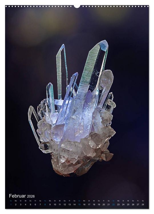 Produktbild: ZAUBERHAFTE MINERALIEN designed by nature (hochwertiger Premium Wandkalender 2026 DIN A2 hoch), Kunstdruck in Hochglanz