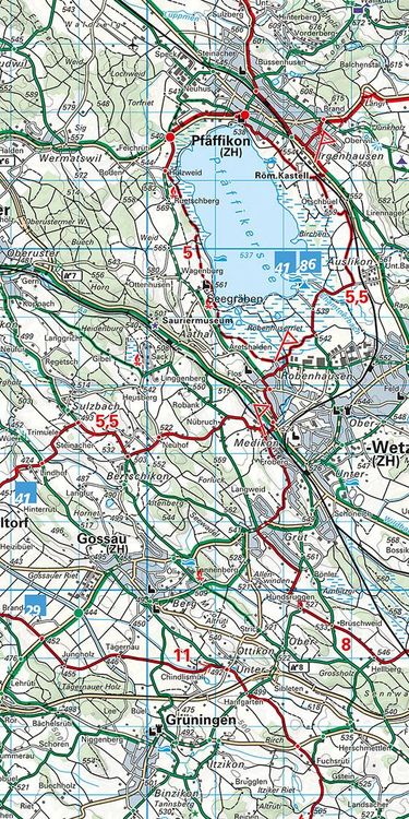 Produktbild: K&uuml;mmerly+Frey Velokarte 6 Z&uuml;rich 1:60.000