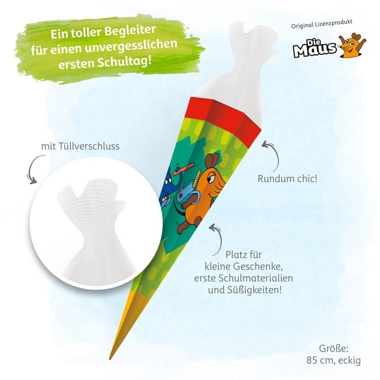 Produktbild: Schult&uuml;te "Die Maus" 85 cm mit T&uuml;ll