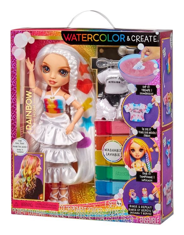 Produktbild: Rainbow High WaterColor & Create NEW Theme Dolls- brown eyes