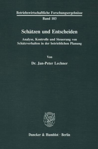 Produktbild: Sch&auml;tzen und Entscheiden.