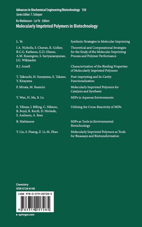Produktbild: Molecularly Imprinted Polymers in Biotechnology