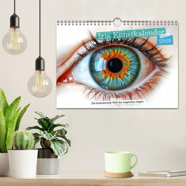 Produktbild: Iris Kunstkalender - Die faszinierende Welt der magischen Augen (Wandkalender 2026 DIN A4 quer), CALVENDO Monatskalender