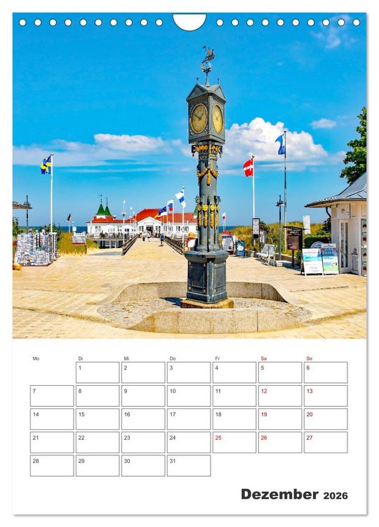 Produktbild: Usedom - Terminplaner (Wandkalender 2026 DIN A4 hoch), CALVENDO Monatskalender