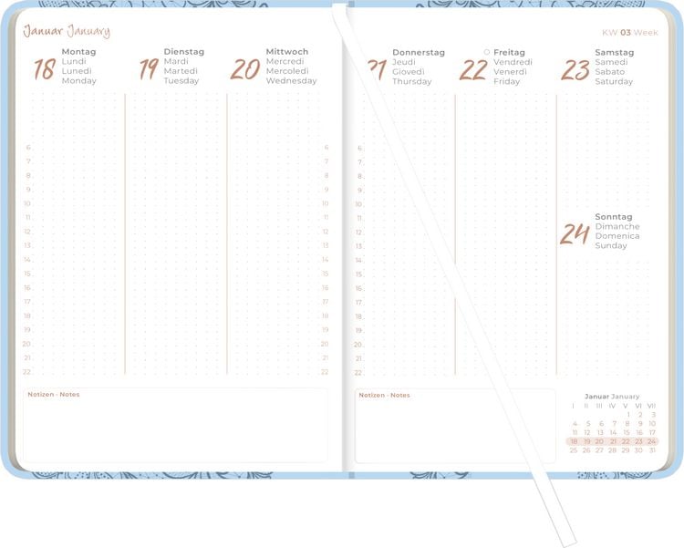 Produktbild: Lady Journal Grande Deluxe Hellblau 2027
