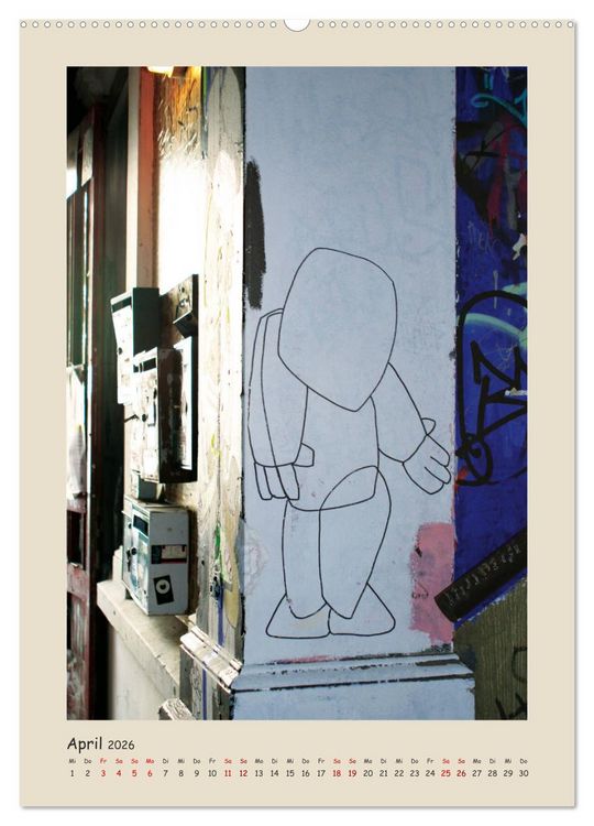 Produktbild: Berlin Love Streetart (Wandkalender 2026 DIN A2 hoch), CALVENDO Monatskalender