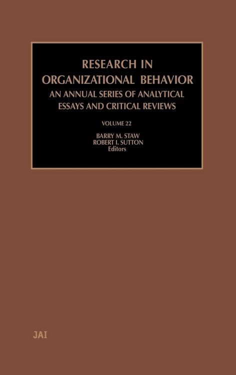 Produktbild: Research in Organizational Behavior
