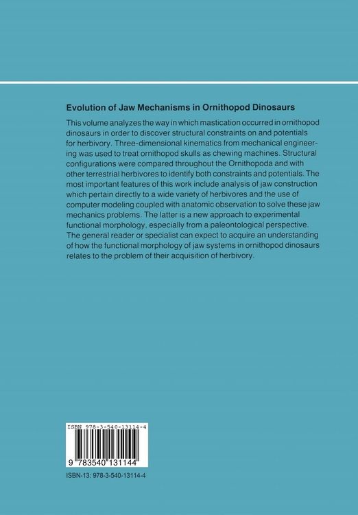 Produktbild: Evolution of Jaw Mechanisms in Ornithopod Dinosaurs