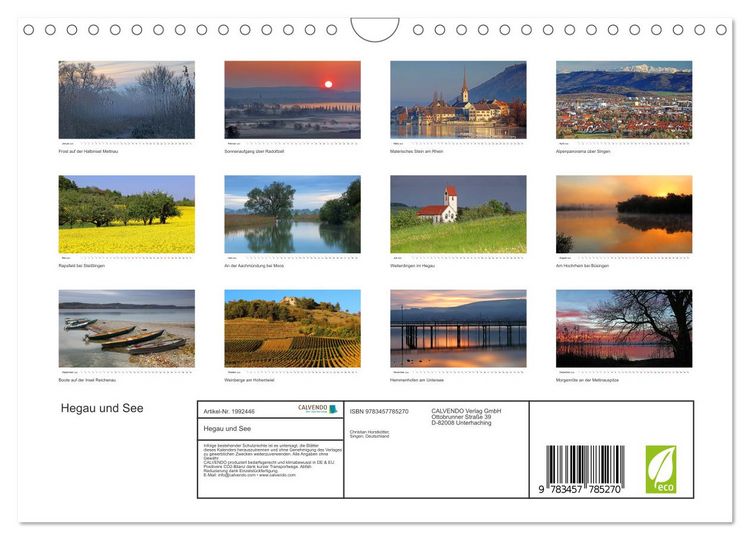 Produktbild: Hegau und See (Wandkalender 2026 DIN A4 quer), CALVENDO Monatskalender