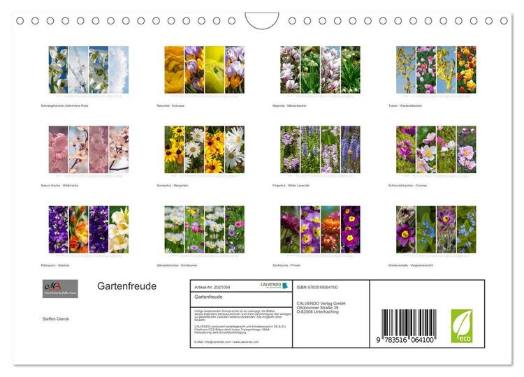 Produktbild: Gartenfreude (Wandkalender 2026 DIN A4 quer), CALVENDO Monatskalender