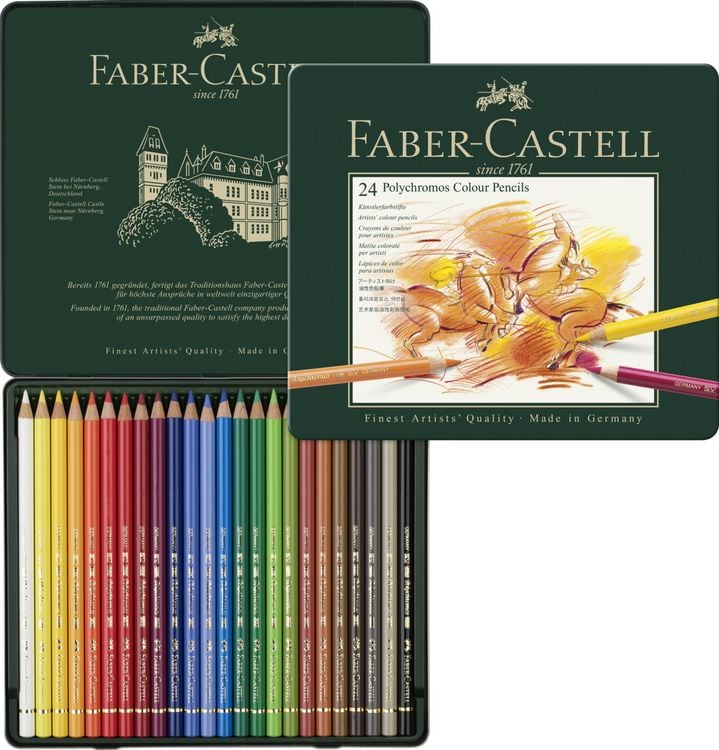 Produktbild: Faber-Castell Künstlerfarbstifte Polychromos, 24er Set