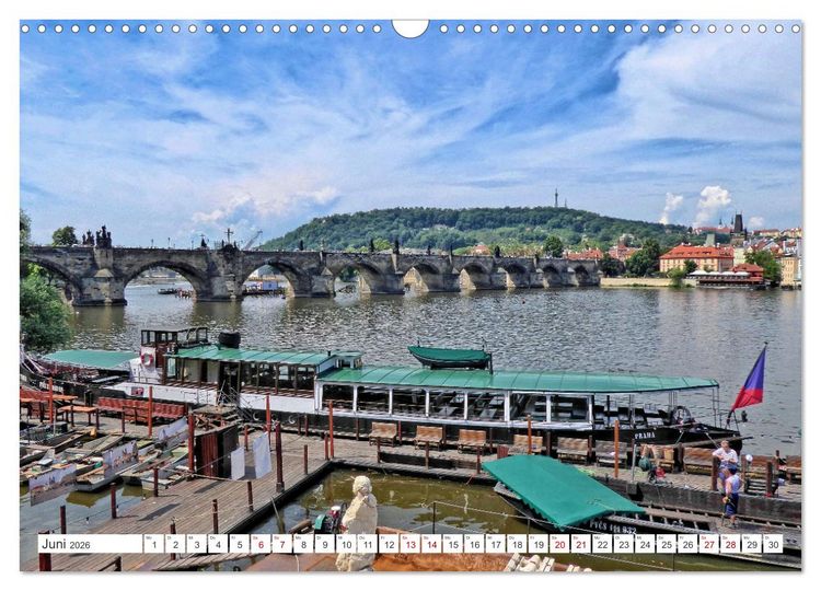 Produktbild: Prag &ndash; Ein perfekter Sommertag in der Goldenen Stadt (Wandkalender 2026 DIN A3 quer), CALVENDO Monatskalender