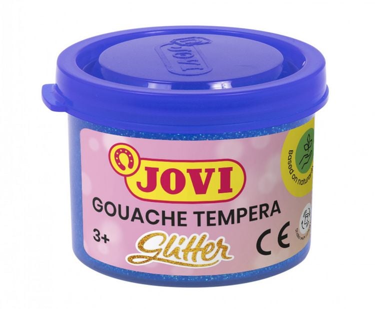 Produktbild: JOVI Gouache Tempera Plakatfarbe, GLITTER-Farben, 4 Dosen 35 ml