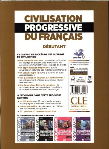 Produktbild: Civilisation progressive du fran&ccedil;ais : A1 d&eacute;butant + 1 CD audio