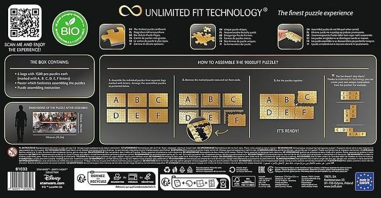 Produktbild: UFT Puzzle 9000- Star Wars - The Story of Darth Vader"(WY. INTERNET) / Star Wars Mix 70%