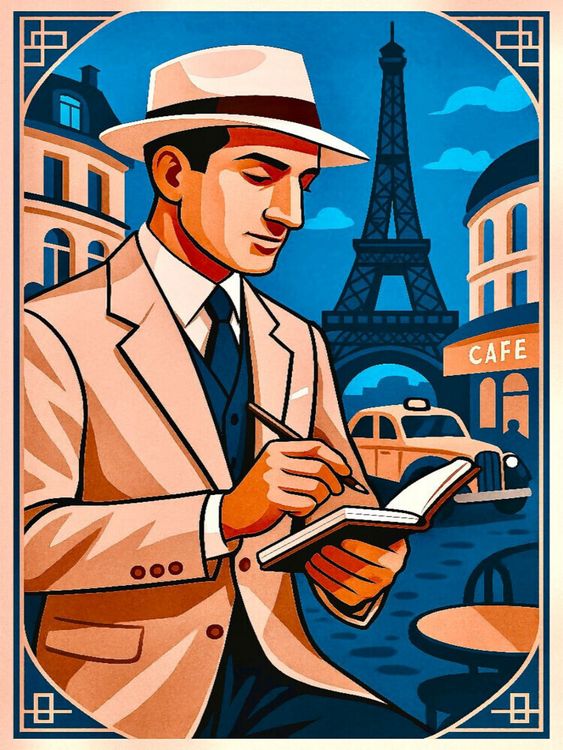 Produktbild: CALVENDO Puzzle George Gershwin in Paris | 1000 Teile Lege-Gr&ouml;&szlig;e 64x48cm Foto-Puzzle f&uuml;r gl&uuml;ckliche Stunden