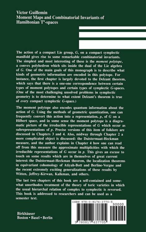 Produktbild: Moment Maps and Combinatorial Invariants of Hamiltonian Tn-spaces