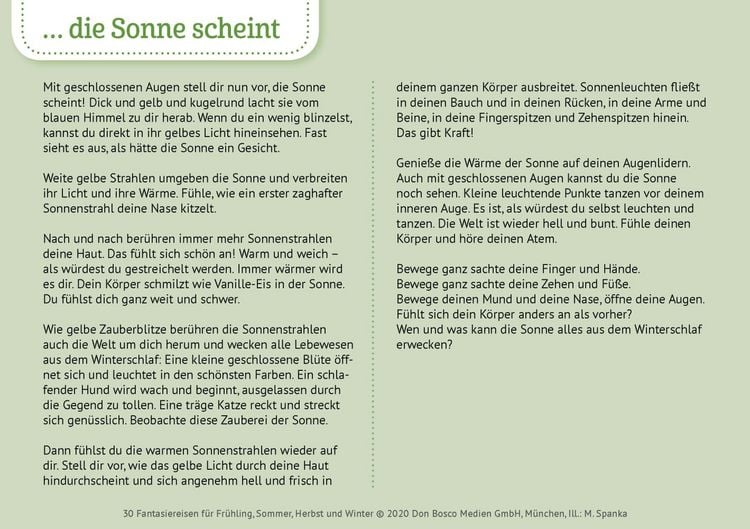 Produktbild: 30 Fantasiereisen f&uuml;r Fr&uuml;hling, Sommer, Herbst und Winter.