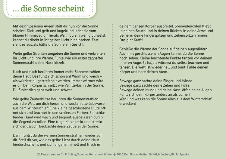 Produktbild: 30 Fantasiereisen f&uuml;r Fr&uuml;hling, Sommer, Herbst und Winter.