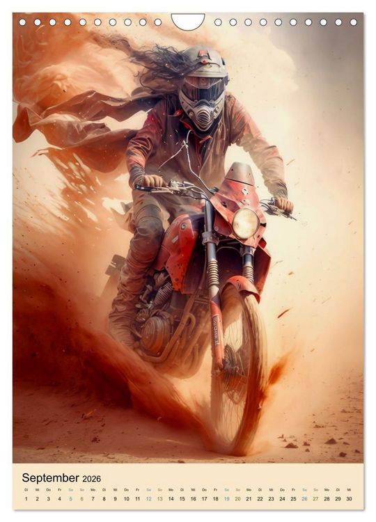Produktbild: Motorrad W&uuml;stenrennen (Wandkalender 2026 DIN A4 hoch), CALVENDO Monatskalender