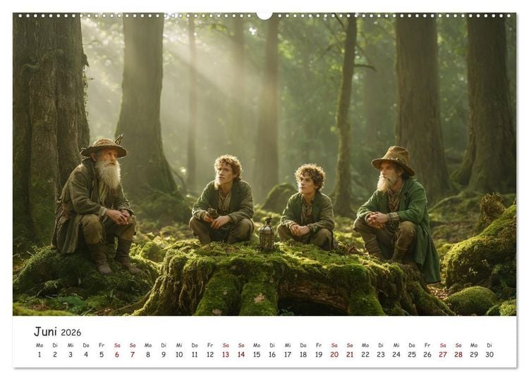 Produktbild: Keltische Legenden - Die kleinen Wesen der Natur (hochwertiger Premium Wandkalender 2026 DIN A2 quer), Kunstdruck in Hochglanz