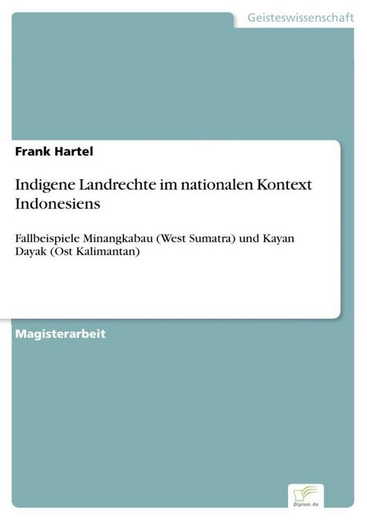 Produktbild: Indigene Landrechte im nationalen Kontext Indonesiens