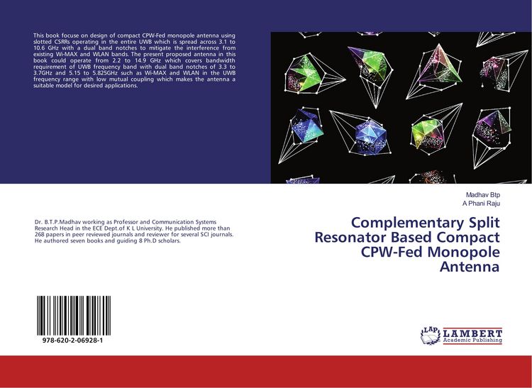 Produktbild: Complementary Split Resonator Based Compact CPW-Fed Monopole Antenna