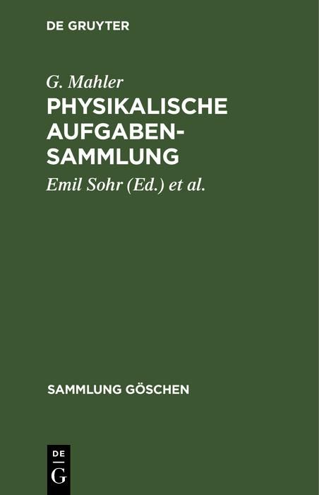Produktbild: Physikalische Aufgabensammlung