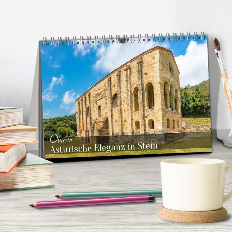 Produktbild: Oviedo - Asturische Eleganz in Stein (Tischkalender 2026 DIN A5 quer), CALVENDO Monatskalender