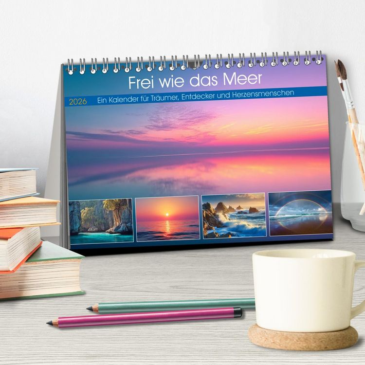 Produktbild: Frei wie das Meer (Tischkalender 2026 DIN A5 quer), CALVENDO Monatskalender