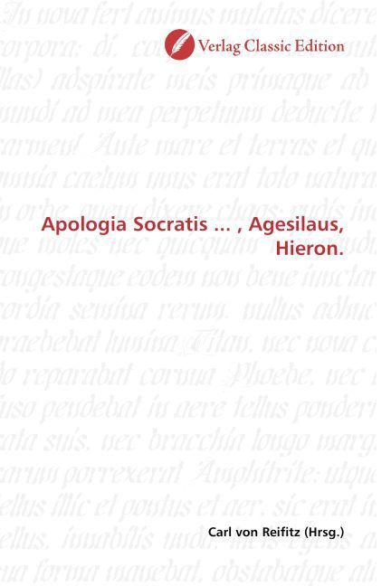 Produktbild: Apologia Socratis ... , Agesilaus, Hieron.