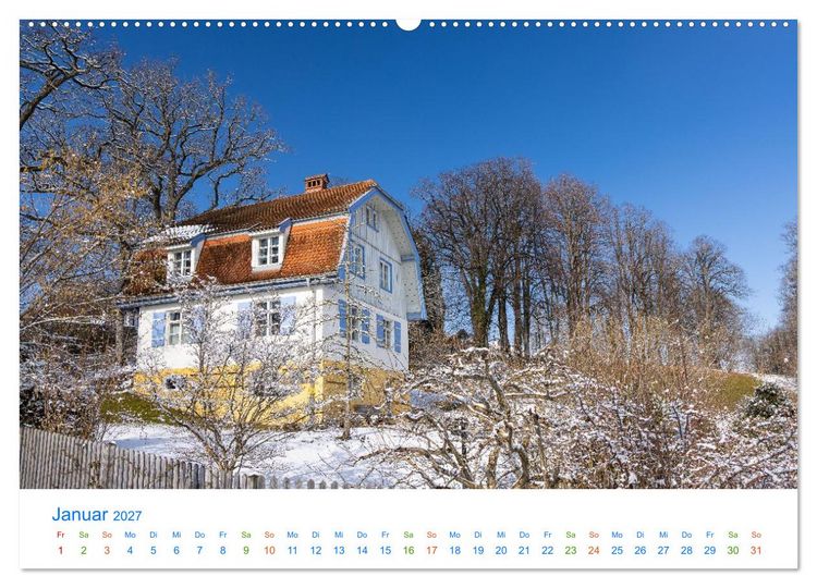 Produktbild: Im blauen Land am Alpenrand (Wandkalender 2027 DIN A2 quer), CALVENDO Monatskalender