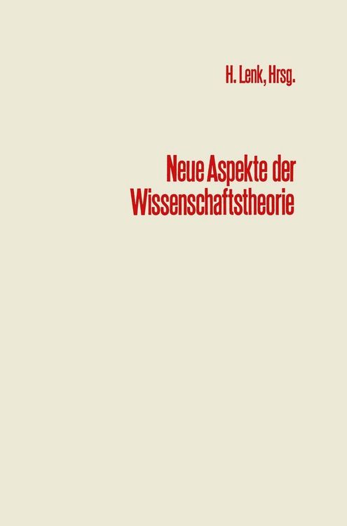 Produktbild: Neue Aspekte der Wissenschaftstheorie