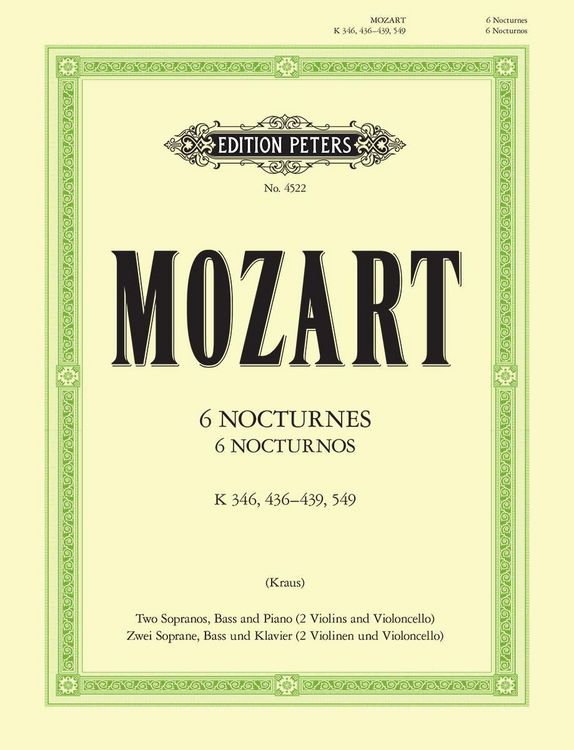 Produktbild: Mozart, W: 6 Nocturnosi (Kanzonetten)