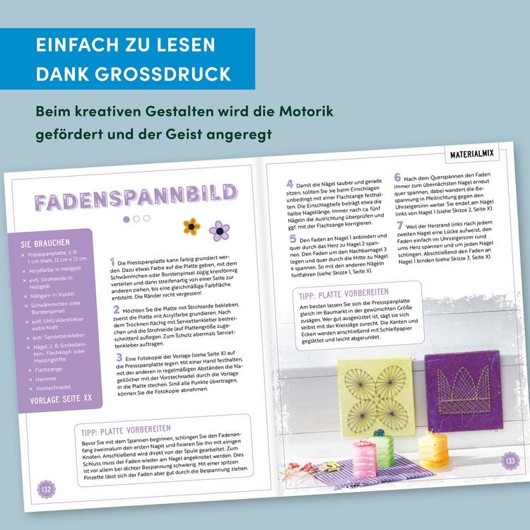 Produktbild: Das Rentner-Bastelbuch. In gro&szlig;er Schrift.