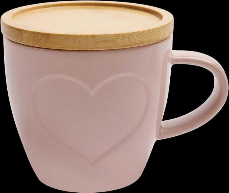 Produktbild: COZY Tasse mit Bambusdeckel (rosa)
