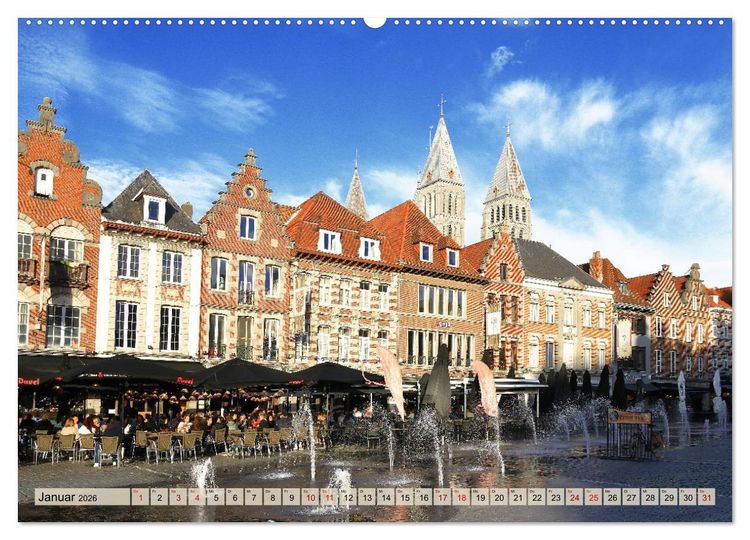 Produktbild: Tournai - Malerisches Belgien (hochwertiger Premium Wandkalender 2026 DIN A2 quer), Kunstdruck in Hochglanz