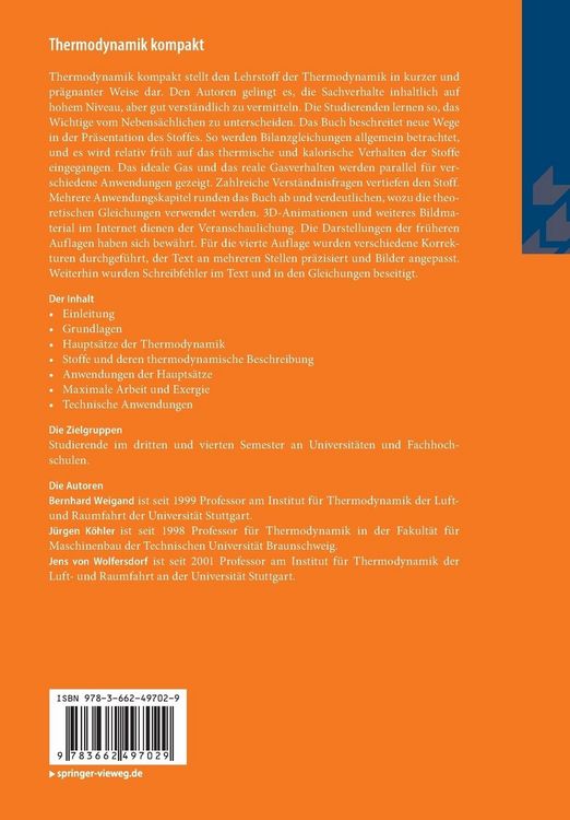 Produktbild: Thermodynamik kompakt