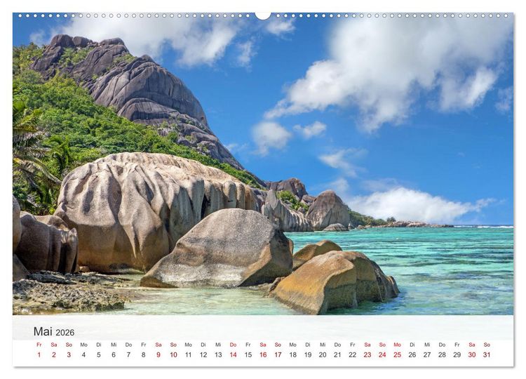 Produktbild: Seychellen - Trauminseln im Indischen Ozean (Wandkalender 2026 DIN A2 quer), CALVENDO Monatskalender