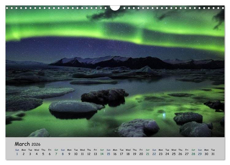 Produktbild: Natural scenery of Iceland (Wall Calendar 2026 DIN A3 landscape), CALVENDO 12 Month Wall Calendar