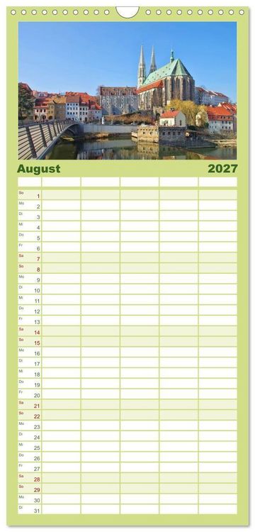 Produktbild: Familienplaner 2027 - G&ouml;rlitz - Die Perle Niederschlesiens mit 5 Spalten (Wandkalender, 21 x 45 cm) CALVENDO