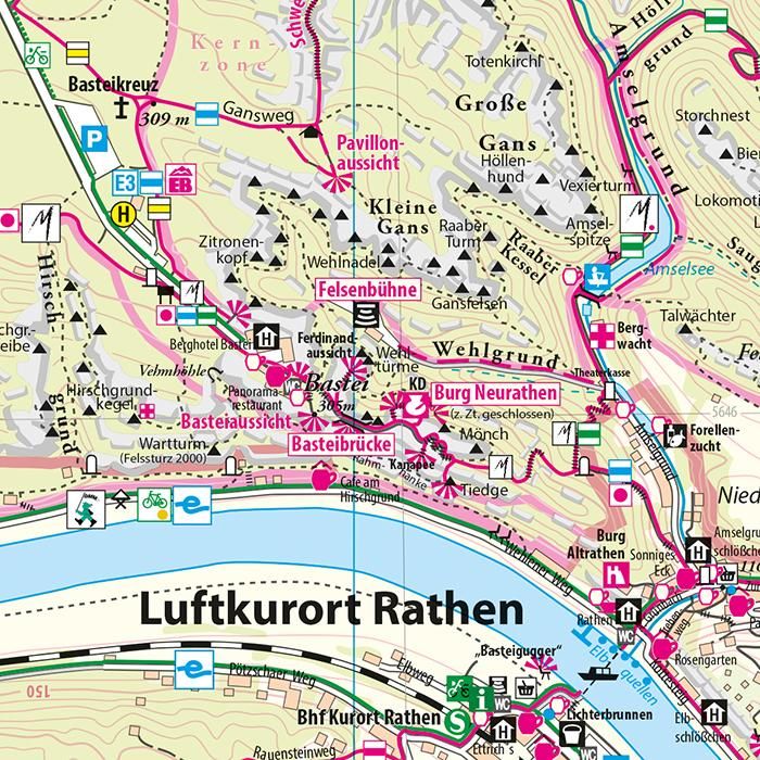 Produktbild: Vordere S&auml;chsische Schweiz Stadt Wehlen, Kurort Rathen, Hohnstein, K&ouml;nigsten, Gohrisch