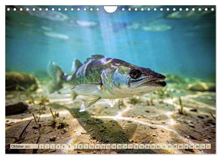 Produktbild: Zander im See (Wandkalender 2027 DIN A4 quer), CALVENDO Monatskalender