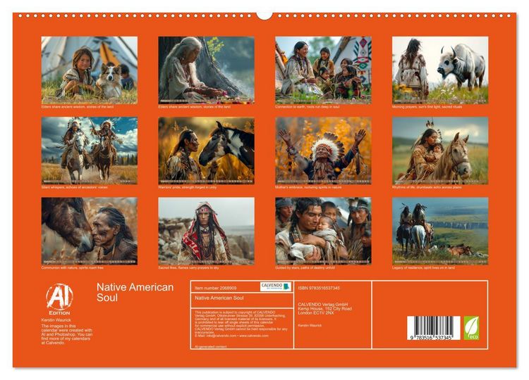Produktbild: Native American Soul (High Quality Premium Wall Calendar 2026 DIN A2 landscape),CALVENDO 12 Month Wall Calendar