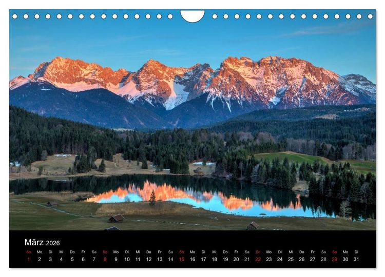 Produktbild: Licht &uuml;ber oberbayrischen Bergen und Seen (Wandkalender 2026 DIN A4 quer), CALVENDO Monatskalender