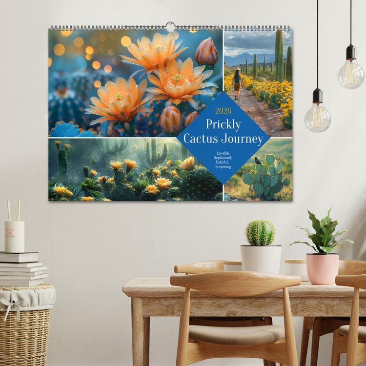 Produktbild: Prickly Cactus Journey (Wall Calendar 2026 DIN A2 landscape), CALVENDO 12 Month Wall Calendar