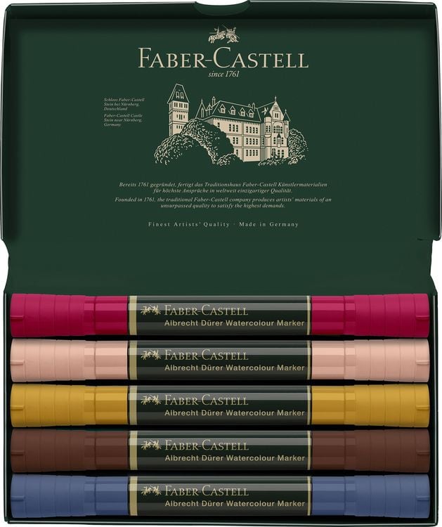 Produktbild: Faber-Castell Aquarellmarker Albrecht D&uuml;rer, 5er Set, Portrait
