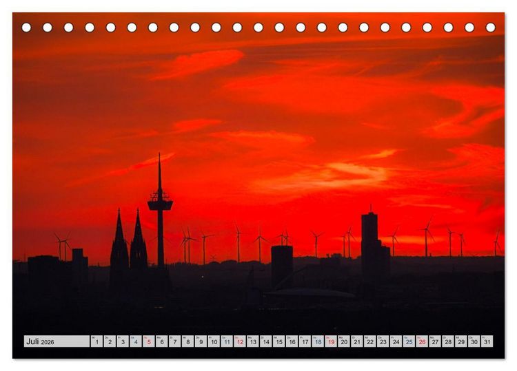 Produktbild: K&ouml;lsche Impressionen bei Tag und Nacht (Tischkalender 2026 DIN A5 quer), CALVENDO Monatskalender