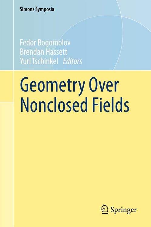 Produktbild: Geometry Over Nonclosed Fields